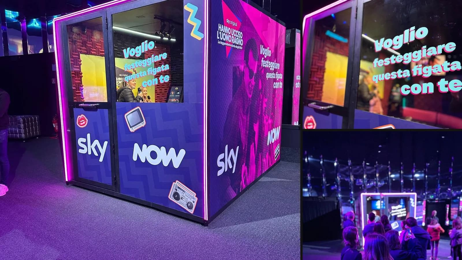 Cabina de karaoke de 15 personas para Sky Italia