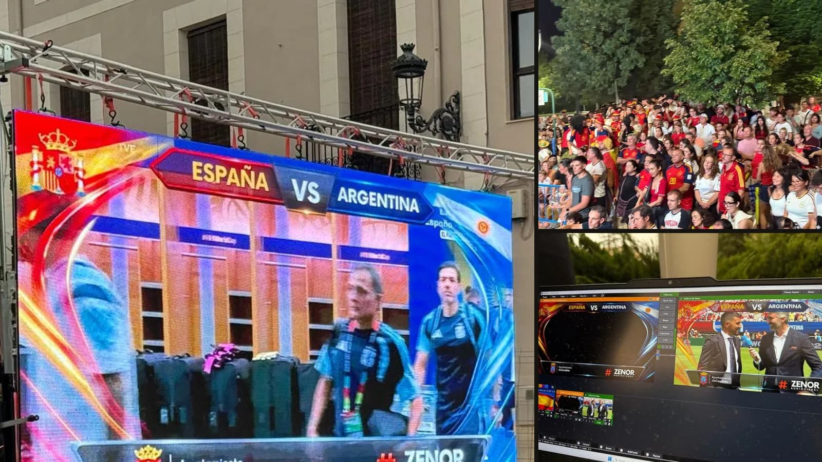Pantalla LED en Caudete para el España-Argentina